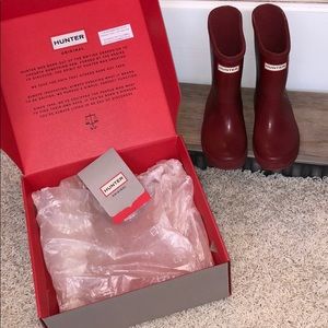 Toddler Red Hunter Boots: UK 8 - US 9B/10G- EU25